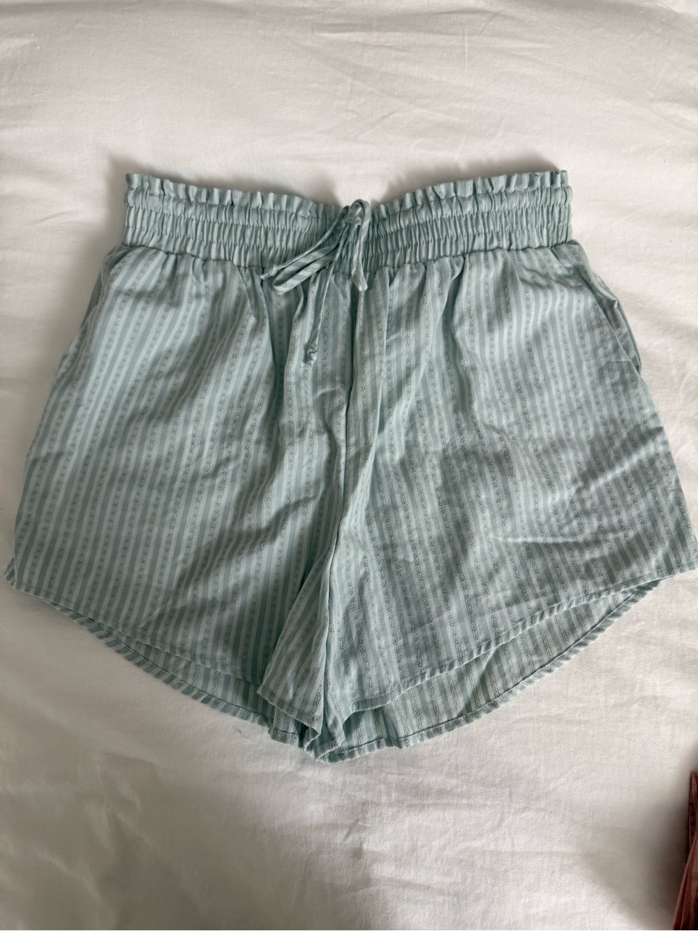 Wild Fable Mint Stripe Elastic Waist Athletic Shorts